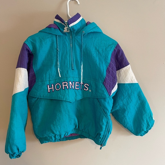STARTER Other - Charlotte Hornets Starter Jacket NBA Official Basketball Small Coat VTG Rare